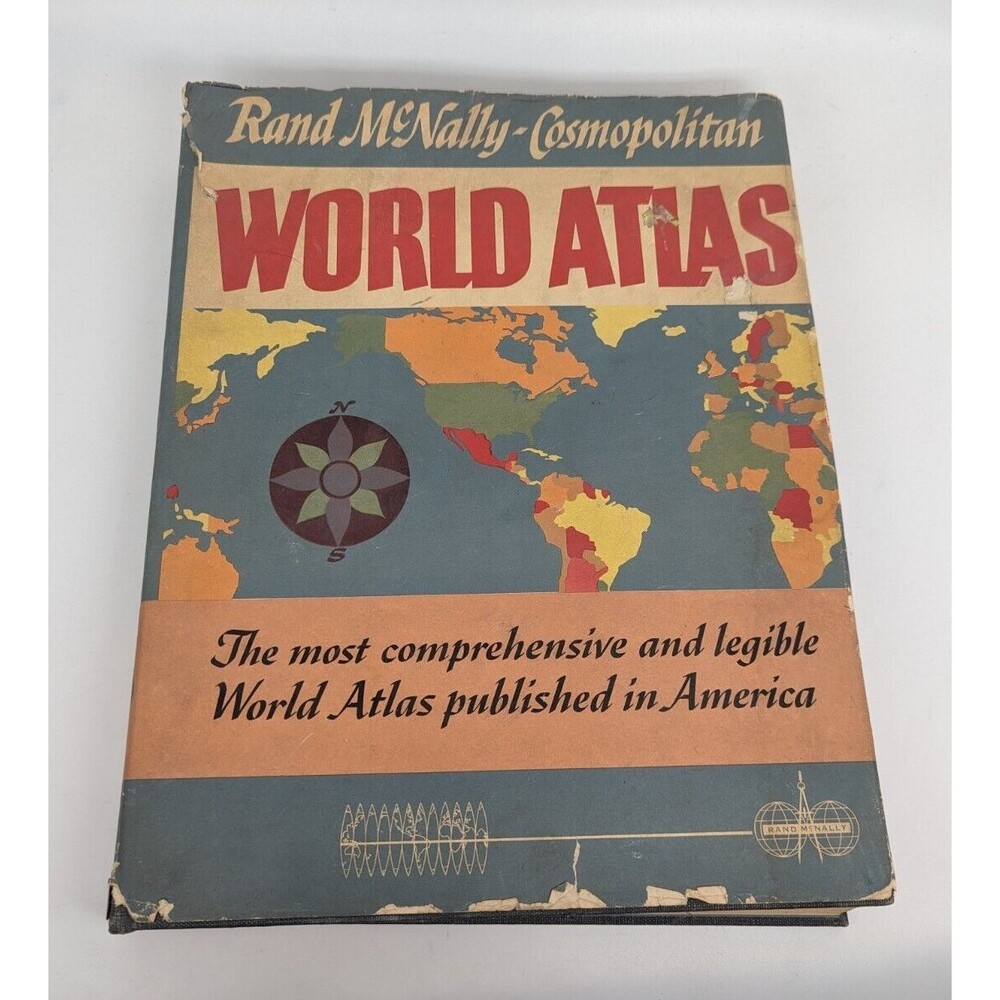 World Atlas Rand McNally Readers 1960 Hardcover